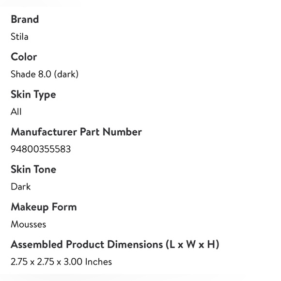 Stila 8.0 Lingerie Soufflé Shade 8.0 Skin Perfecting Color, - Picture 7 of 12